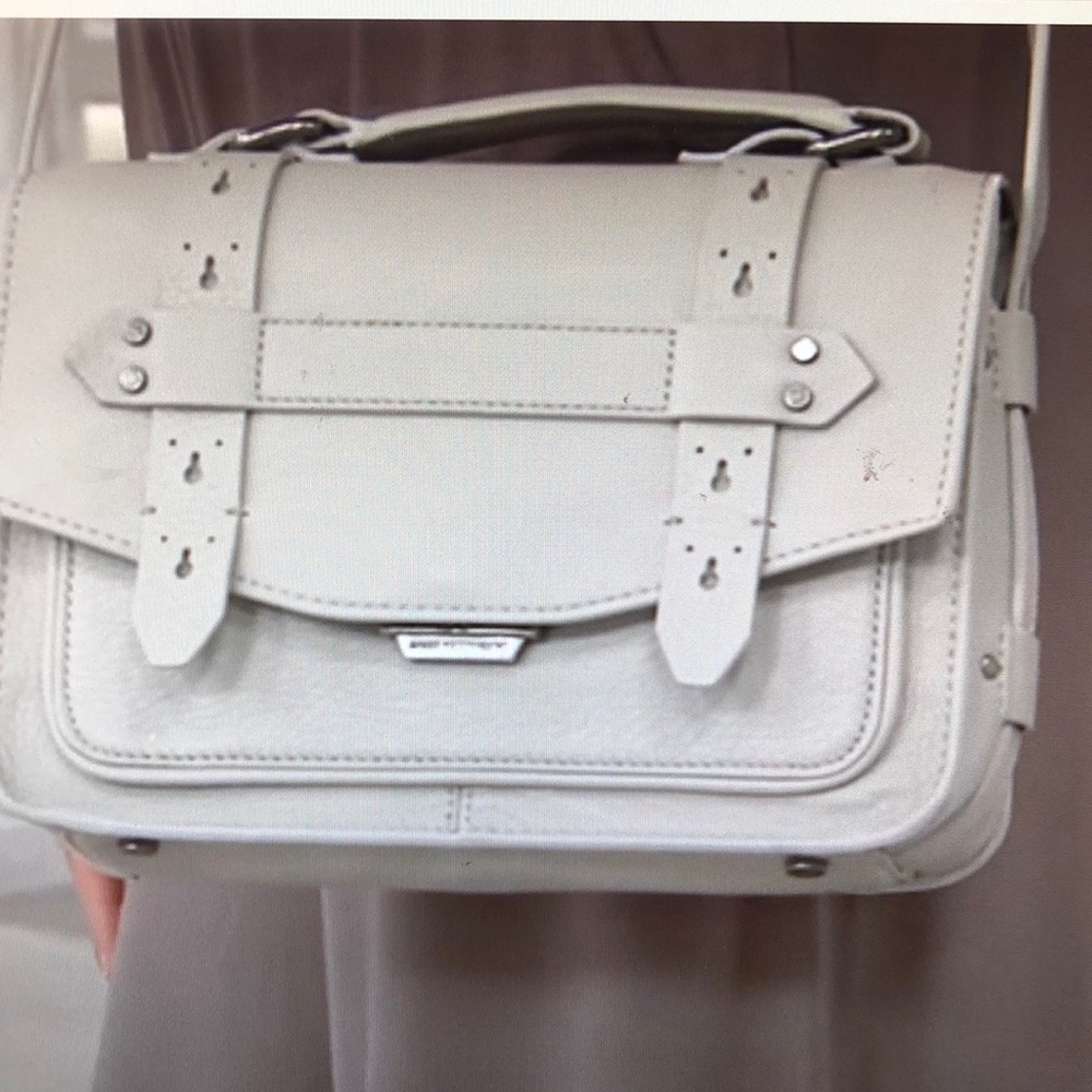 Aimee kestenberg taupe w/ gray accents crossbody. Like new.